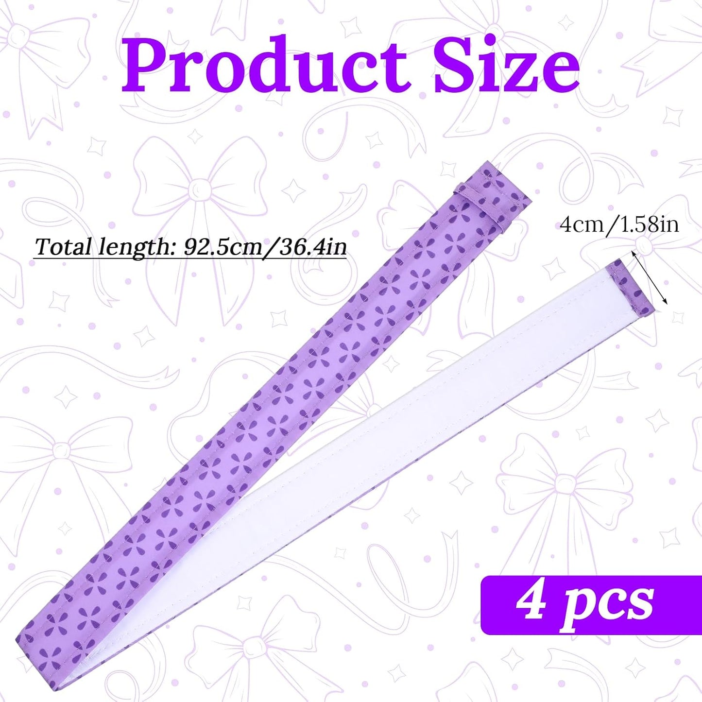 4 tiras para hornear pasteles reutilizables morado