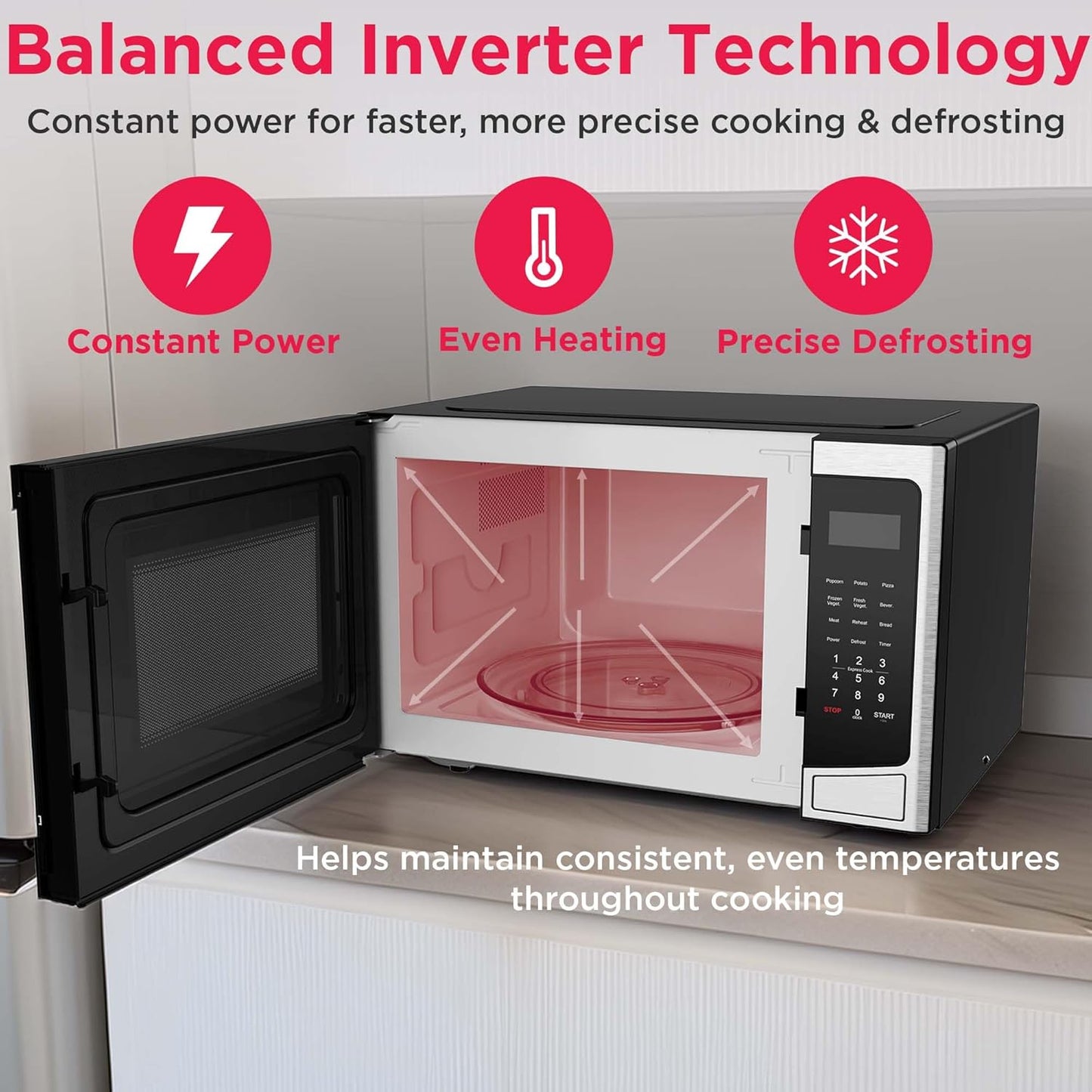 Horno Microondas Frigidaire Inversor 1.1pies3 1000W
