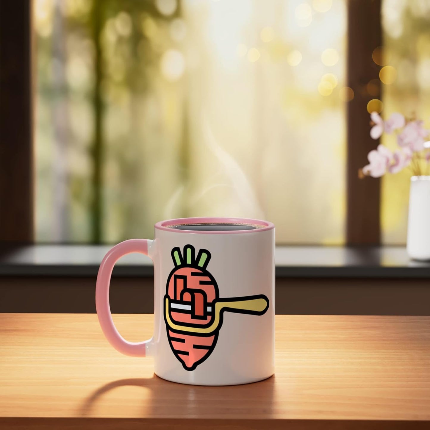 Mug cerámica para cocinar vegano con mango de patata