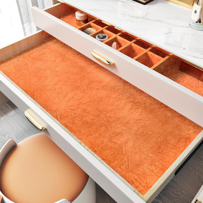 Papel tapiz terciopelo naranja texturizado autoadhesivo