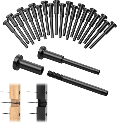 Juego 20 Barandillas Cable Invisible Negro 1/8pulg Acero Inox T316