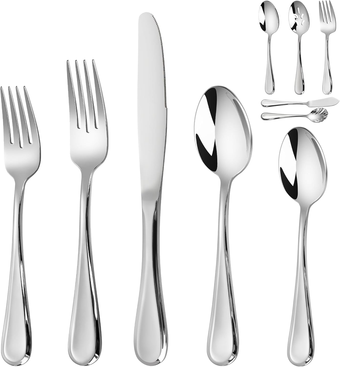 Set 65 Pzas Cubiertos Acero Inox 18/10 para 12