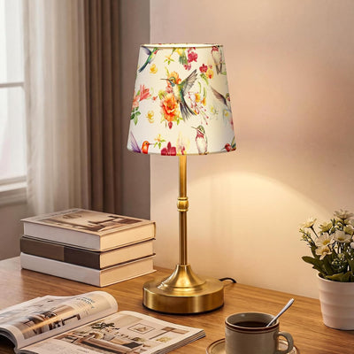 Lámpara de mesa inalámbrica lino floral recargable