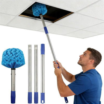 Plumero telaraña poste inox 8ft cabezal cepillo 14-16ft