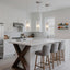 Lámpara colgante cristal níquel isla cocina ajustable
