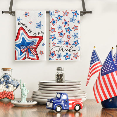 Toalla de cocina con texto Happy 4th of July 18 x 26 pulgadas