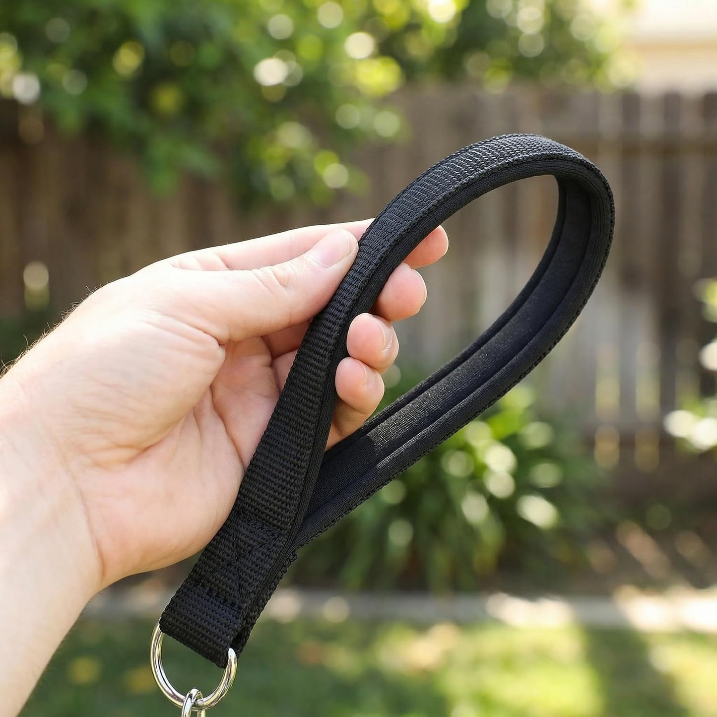 Correa metal perro antimordidas collar cadena P 2-4 pies