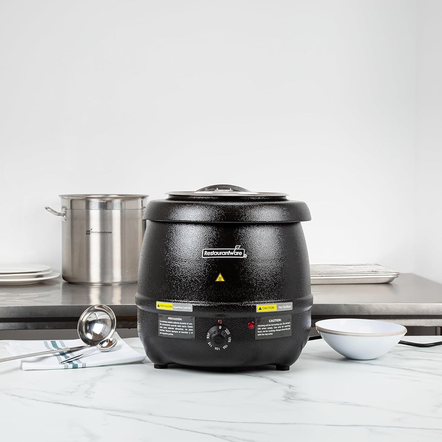 Calentador alimentos encimera 10qt con perilla temperatura
