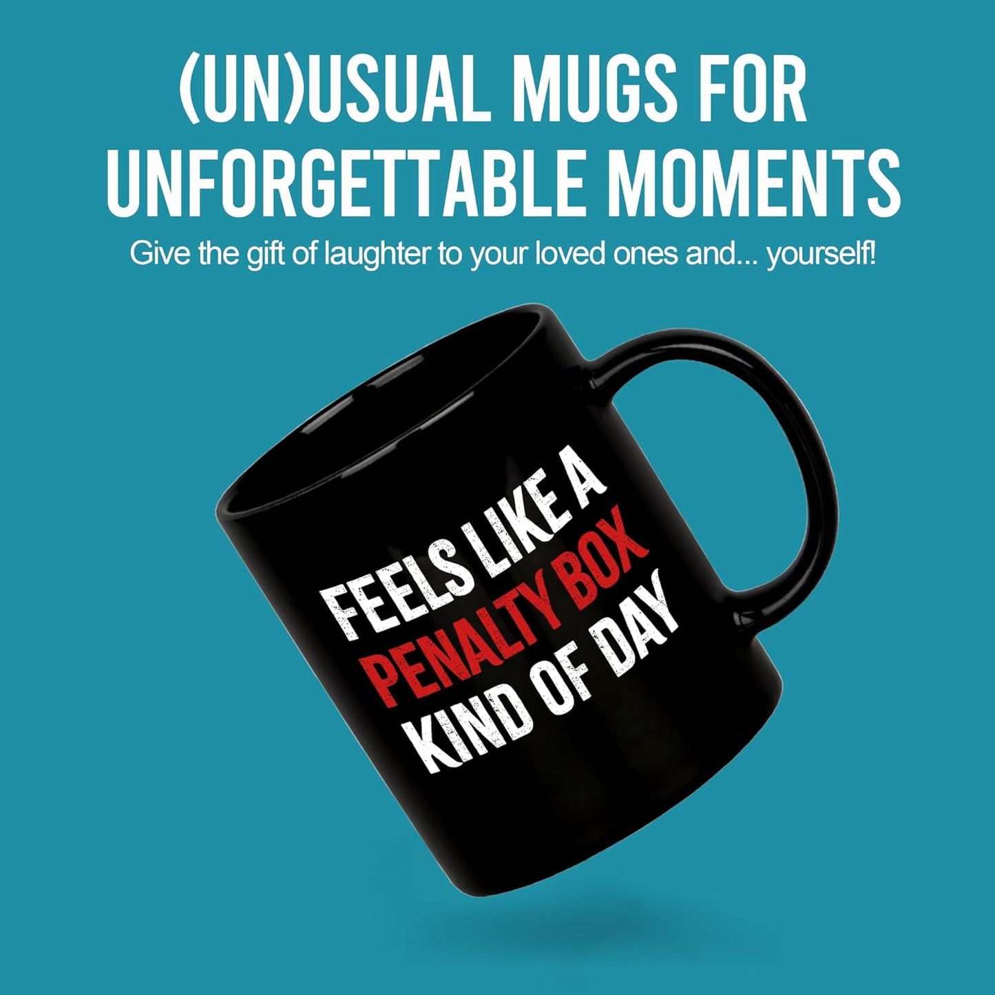Taza de cerámica novedosa para jugador de hockey negro