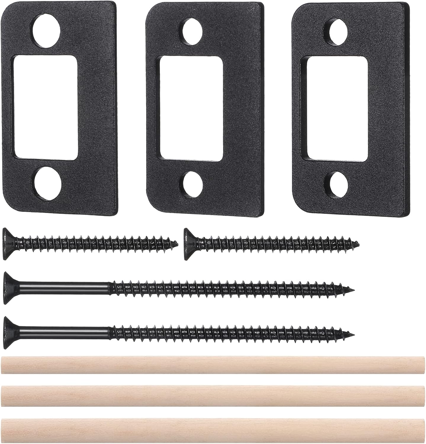 Placa golpeo puerta acero inox 3 tallas kit bloqueo