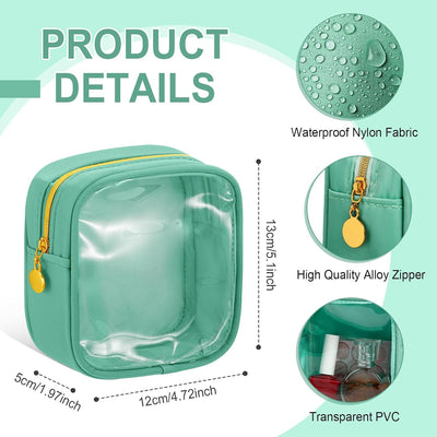 12 Pzas Bolsa Nylon Cosméticos con Cremallera para Viaje