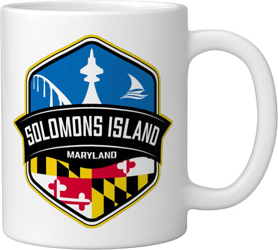 Taza cerámica Solomons Island Maryland con bandera de Maryland