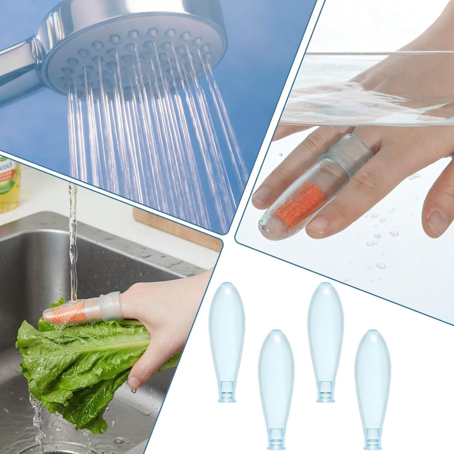 Protectores dedos impermeables con vendaje lactancia reutilizable