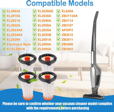 4 Filtros EF144 Comp Electrolux Ergorapido EL2000