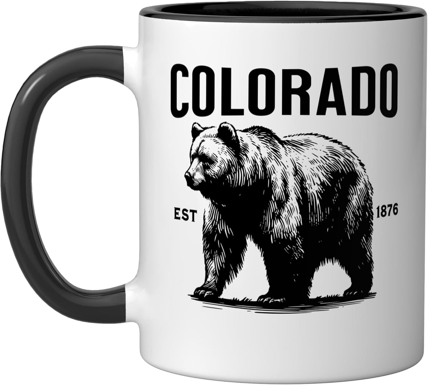 Taza Cerámica Colorado Negro/Blanco