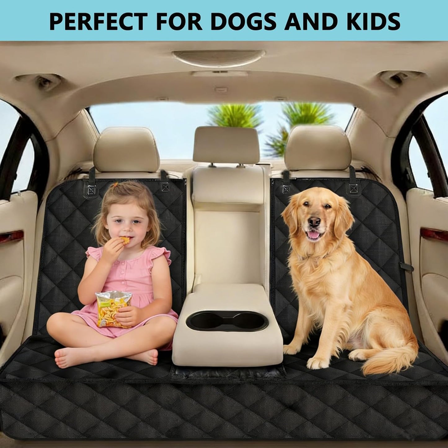 Funda asiento auto perro antideslizante con patrón