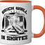 Taza Cerámica para Portero de Hielo Naranja/Blanco