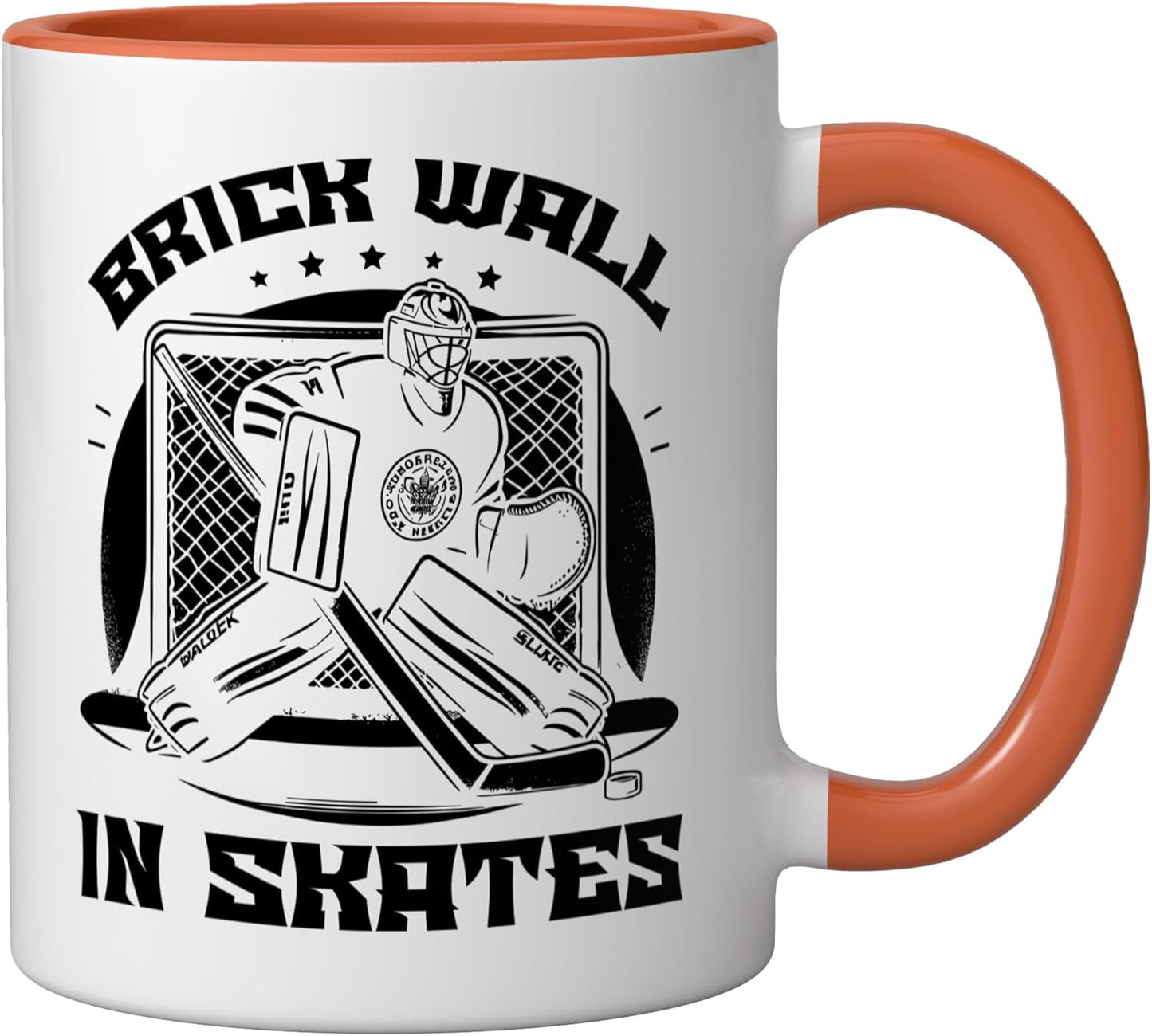Taza Cerámica para Portero de Hielo Naranja/Blanco