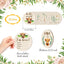 16 Tarjetas Madera Meses Bebé Doble Cara Baby Shower