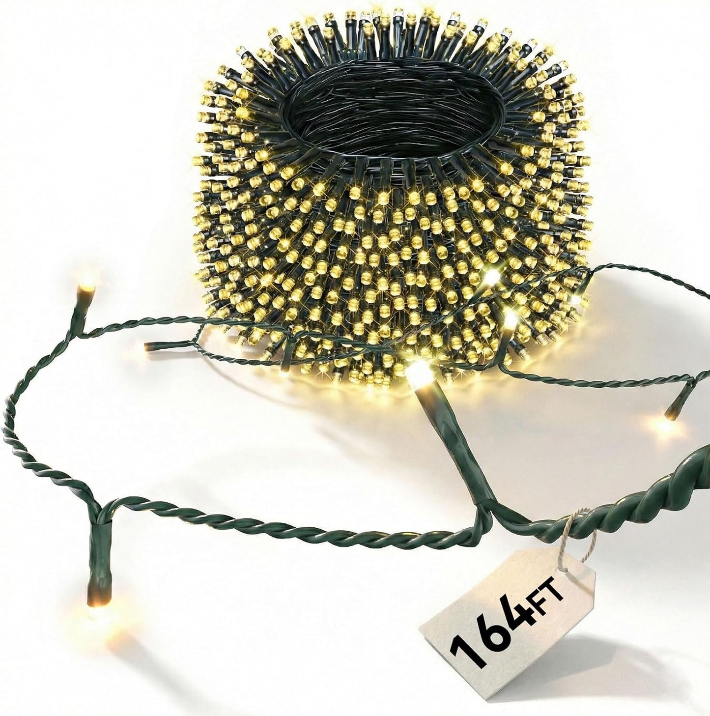 Guirnalda 500 luces LED 164ft exteriores enchufable verde