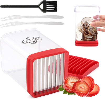 Cortador frutas acero inox para taza fresa plátano kiwi