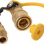 Adaptador propano RV 1/4pulg con válvula cierre