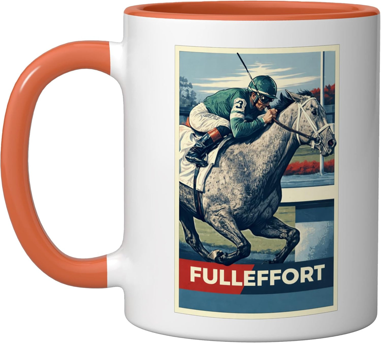 Taza cerámica Fulleffort Horse para carreras de caballos Santa Anita