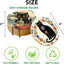 Juego de 6 posavasos con soporte de corcho absorbente gato ninja japonés anime