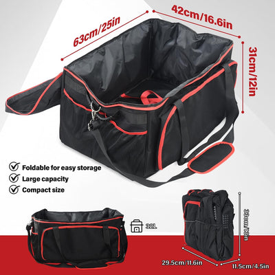 Bolsa almacenamiento herramientas parrilla resistente plegable