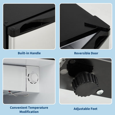 Refrigerador mini 1.6 pies cúbicos con congelador y termostato