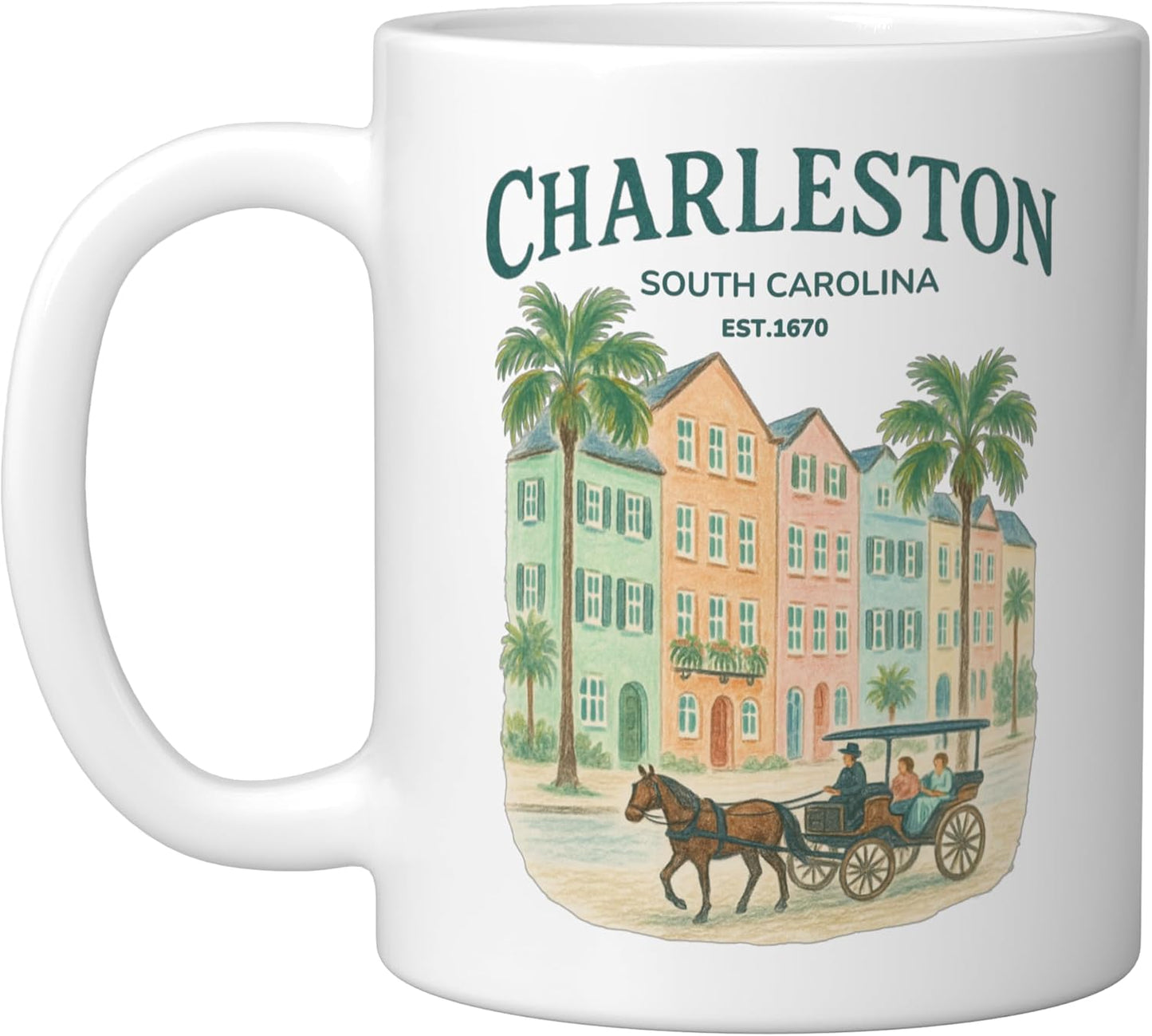 Taza cerámica vintage de Charleston SC