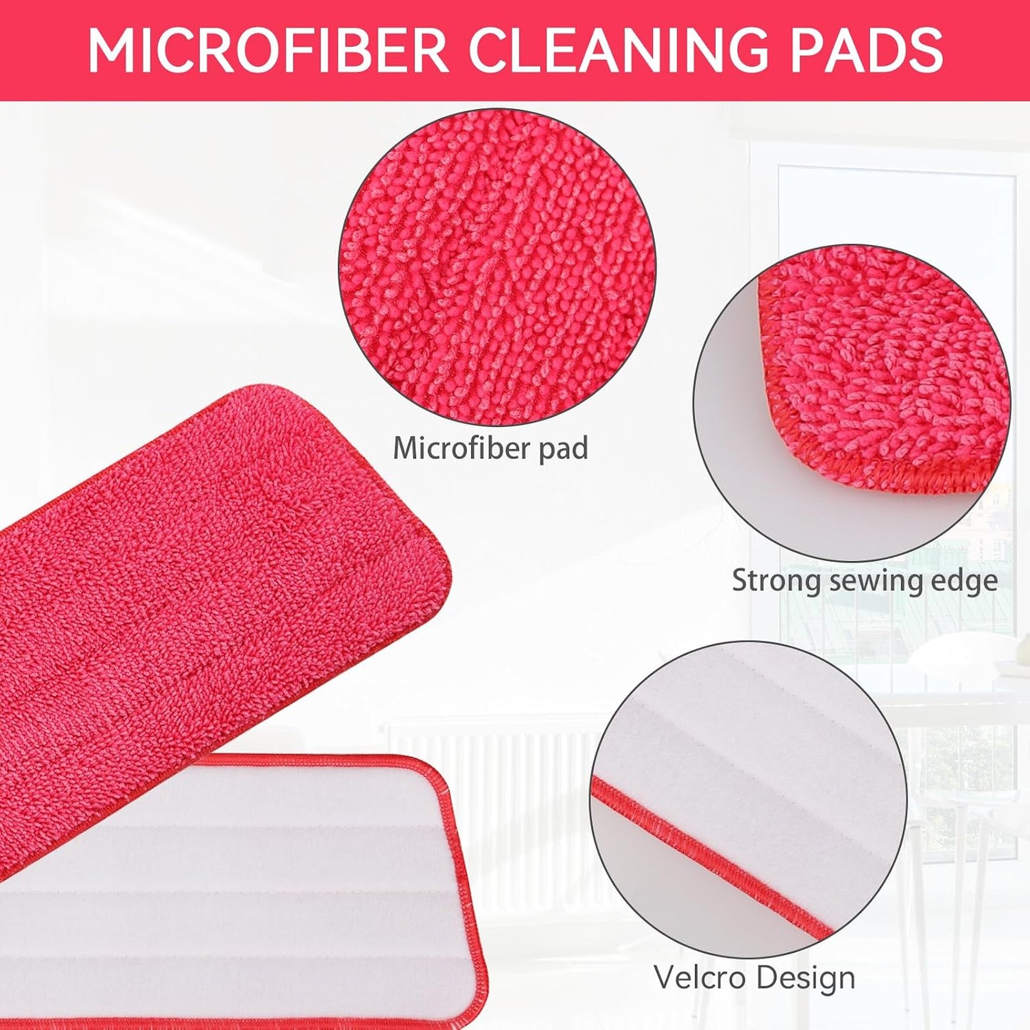 Repuesto cabezal mopa Libman Freedom microfibra 7 pzas colorido