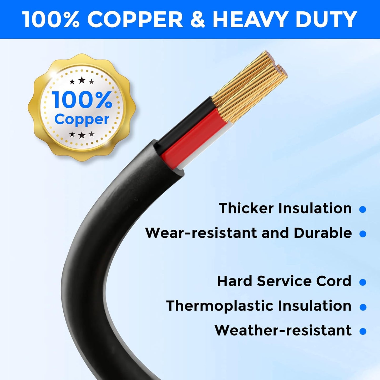 Cable extensión soldadora 8AWG 50ft