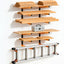 Estante pared madera soportes acero resistente garage taller