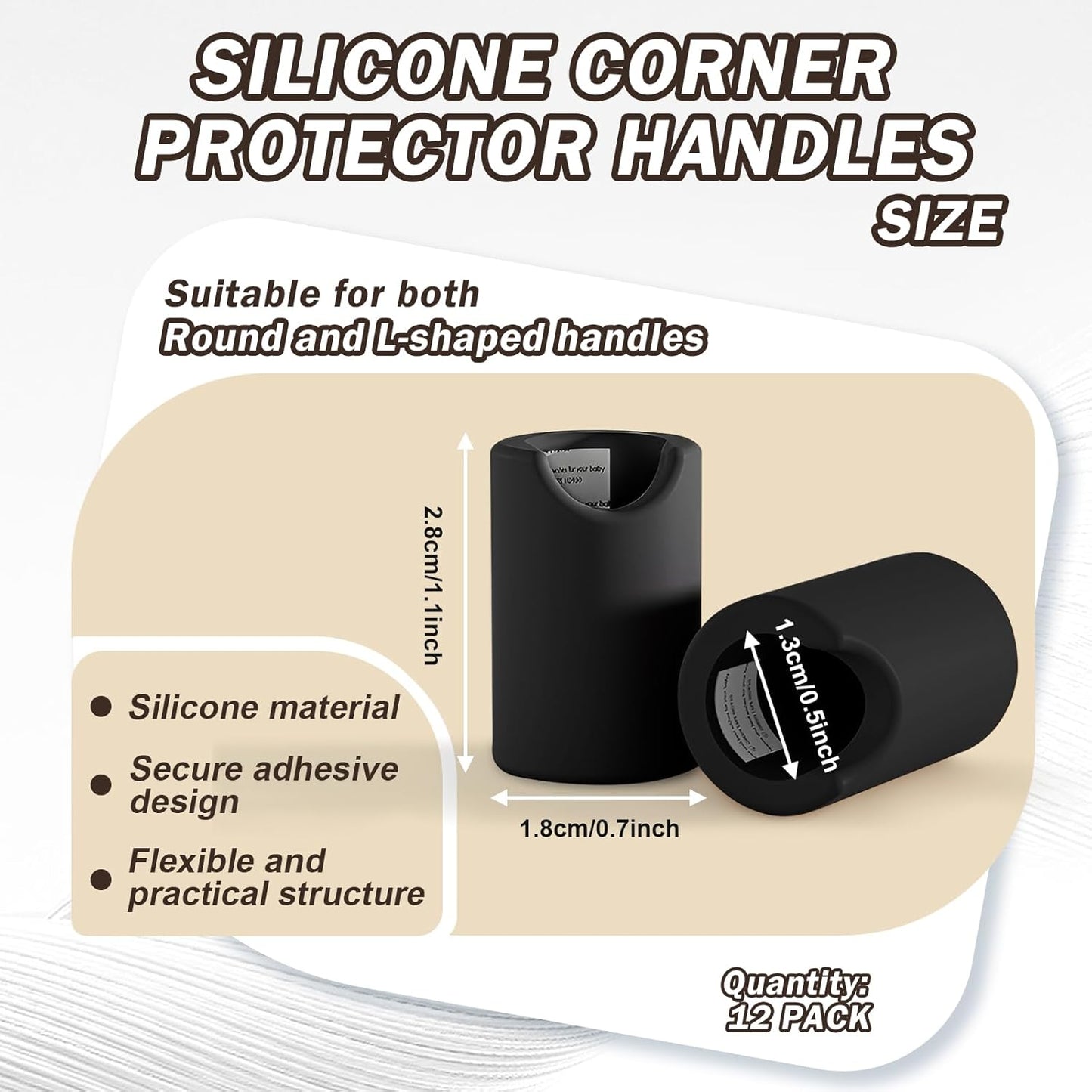 12 Protectores Silicona Manijas Cajones Puertas Muebles
