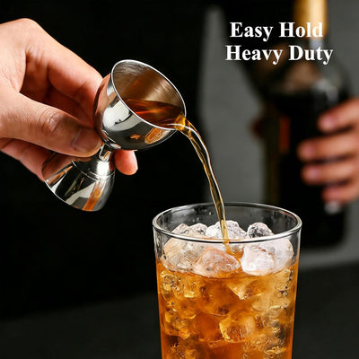 Jigger acero inox 1 y 2 oz con marcas interiores