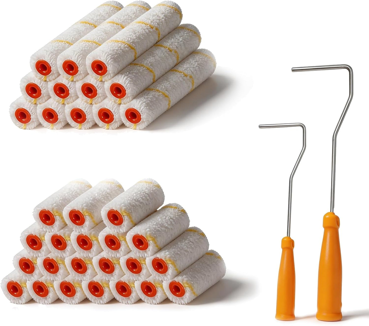 Kit rodillos microfibra 35 pzas 4x6pulg con marcos para pared