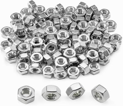 Tuercas hexagonales acero inox 1/4 pulg set 100