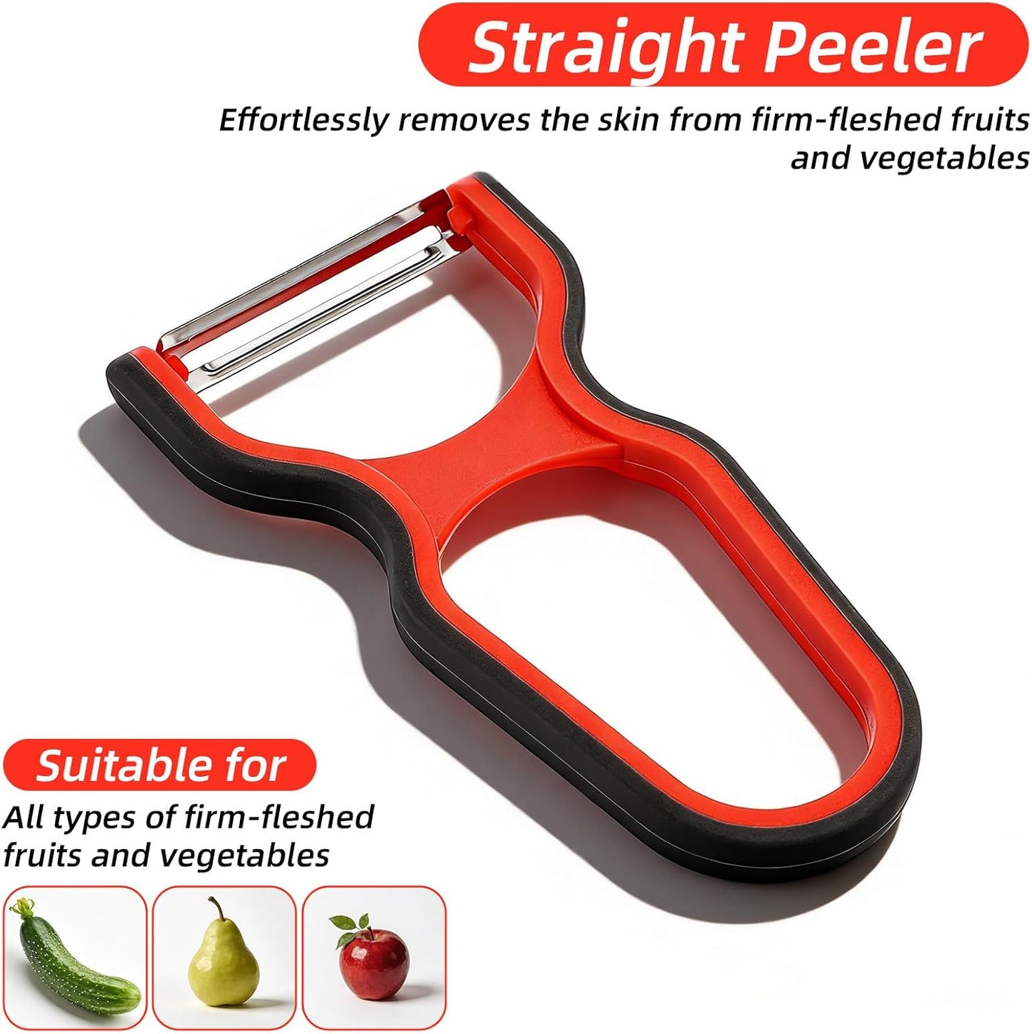 Juego de peladores de 3 piezas con cuchillas de acero inoxidable