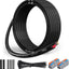 Cable eléctrico trenzado cobre estañado 15ft negro