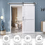 Puerta granero blanca 38x80pulg kit asa cubierta madera