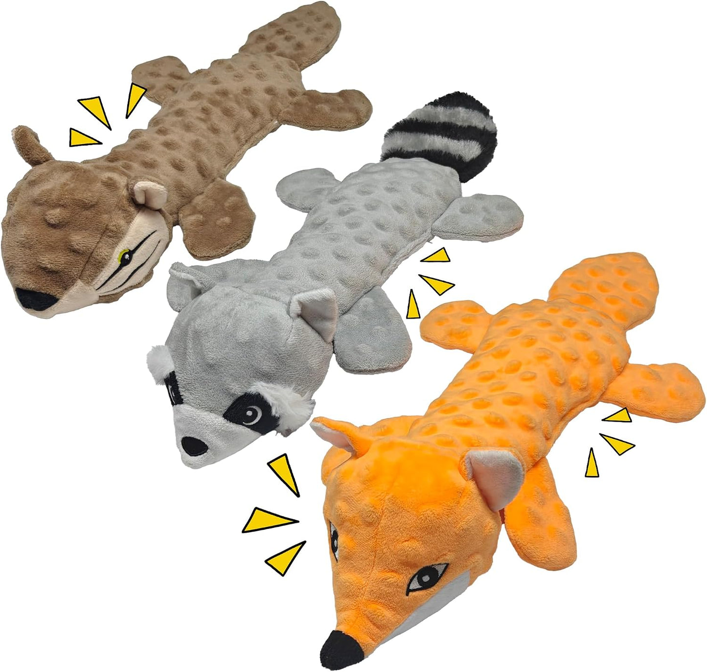 3 Jugs Chirriantes Perros Peluche Masticable Interactivo