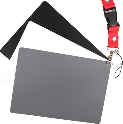 Tarjeta balance blanco y gris 5.3x7.3pulg para DSLR y film