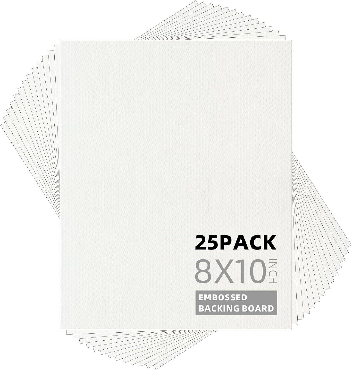 25 Tableros Respaldo 8x10pulg Blanco Sin Ácidos