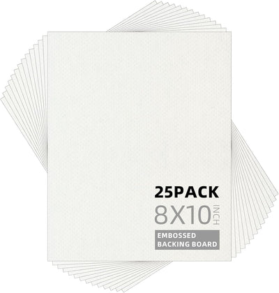 25 Tableros Respaldo 8x10pulg Blanco Sin Ácidos