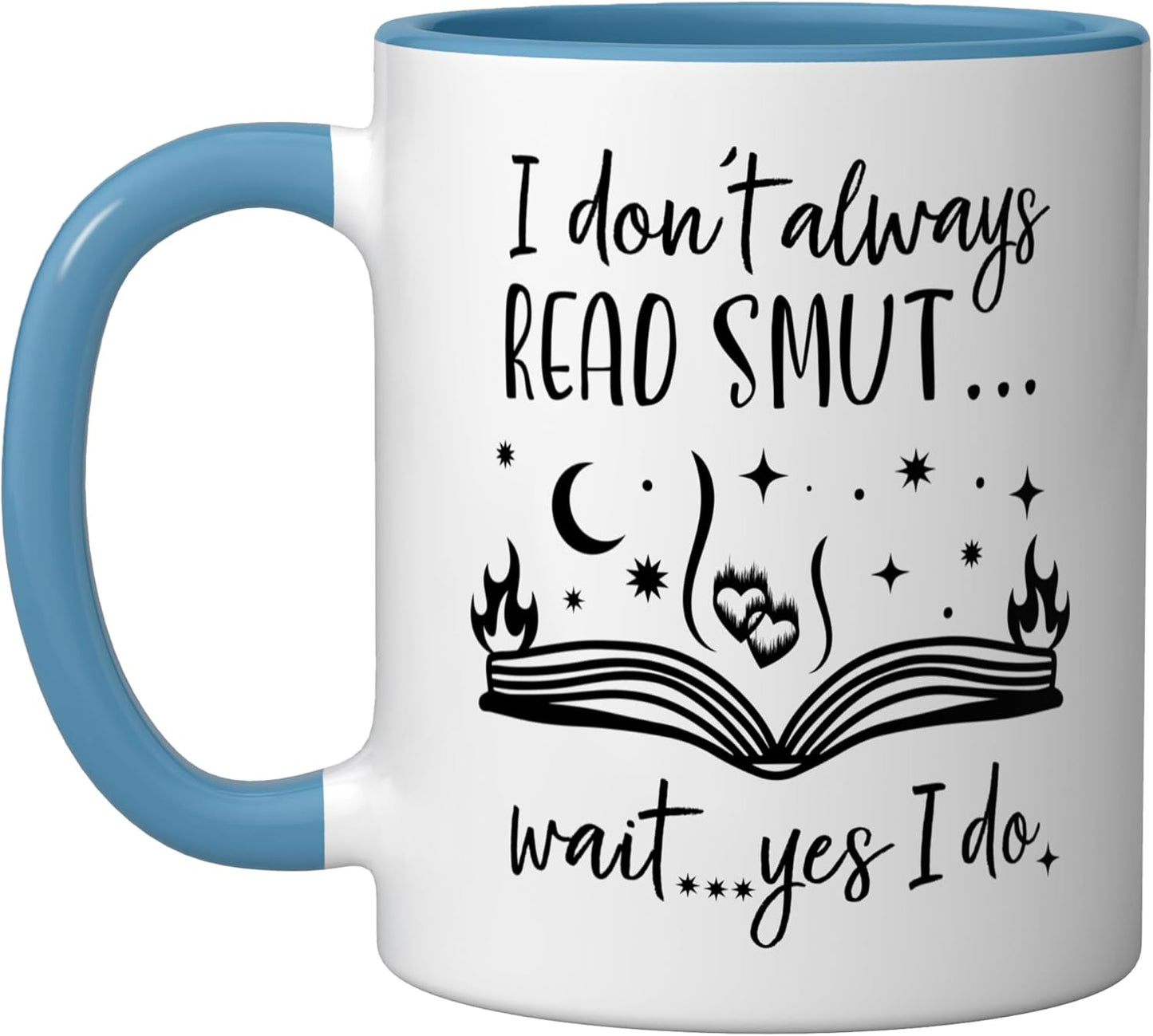 Taza cerámica para lectura de smut blue/white