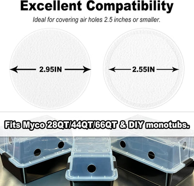 24 Discos Filtro Adhesivo Monotub 2.5pulg para Myco 28-66QT