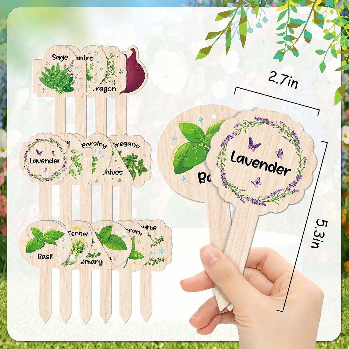 Etiquetas para plantas jardín impermeables 15 pzas