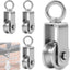 4 Ruedas Polea Acero Inox 304 Rotación 360 Grados