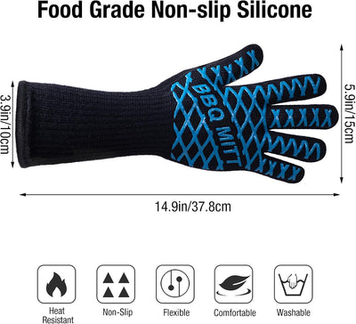 Guante silicona antideslizante para horno y parrilla 15"